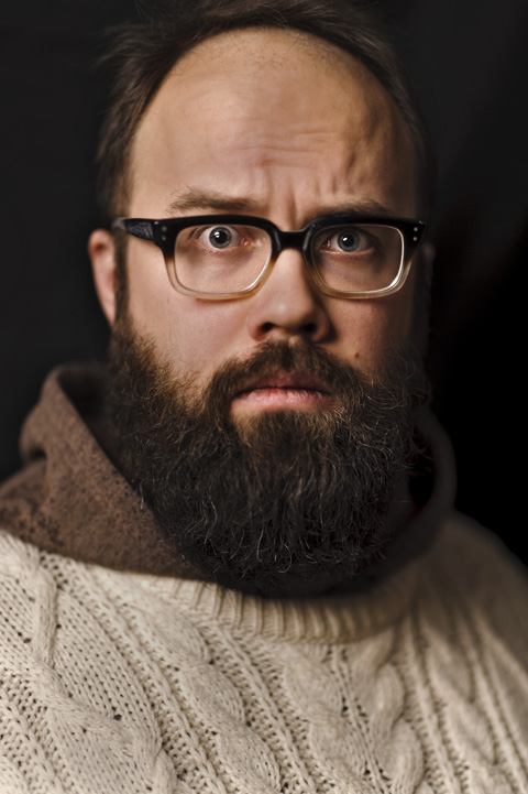 Portraits of Icelandic musician Bjorn Kristjansson in Reykjavik, Iceland